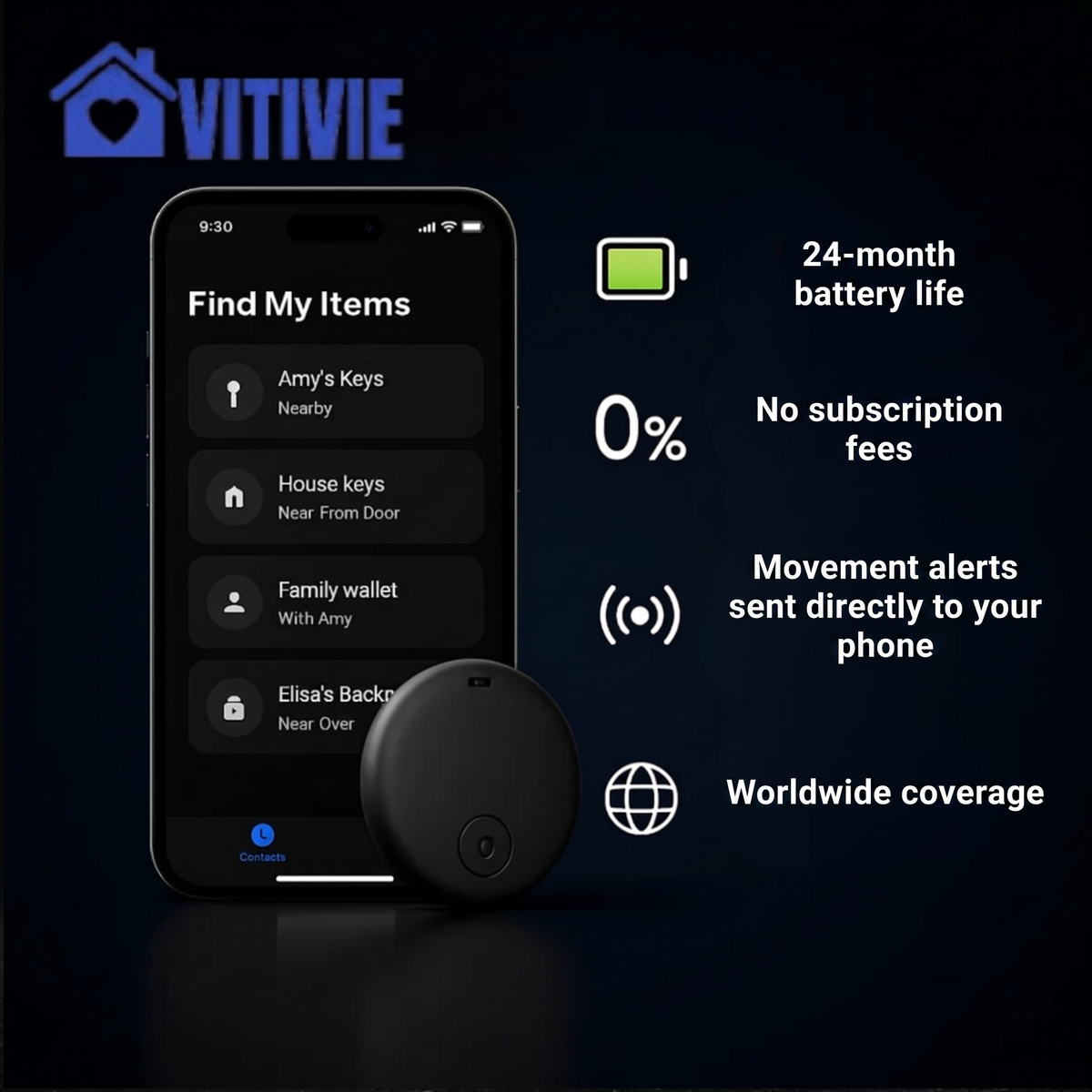 GP90 - Accurate GPS Tracker No Subscription (Android/Apple)